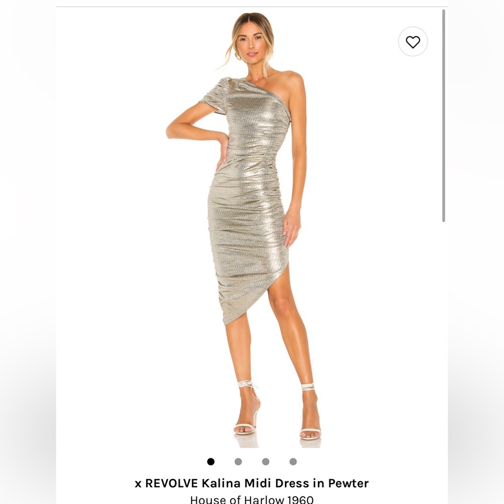 Chrome one shoulder dress (perfect for the holidays!)